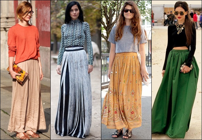 Модные юбки макси - с чем и куда носить длинные юбки в пол