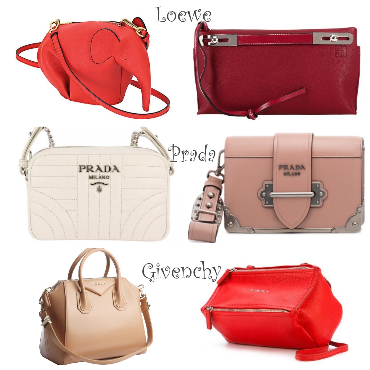 Модные мини-сумочки Loewe, Prada, Givenchy