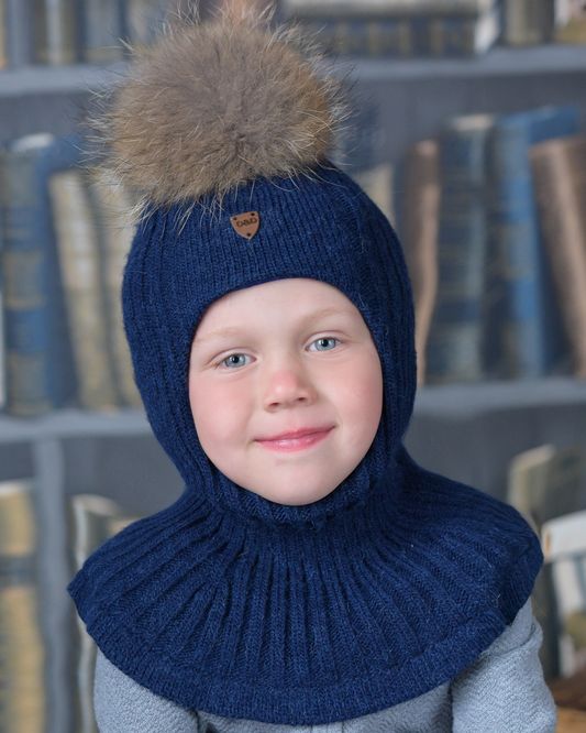 Зимняя шапка-шлем для детей