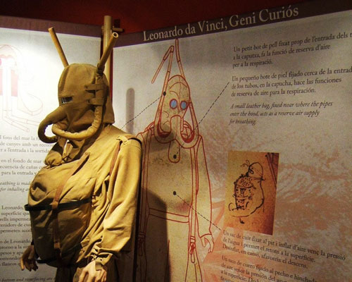 Водолазный костюм по чертежам Леонардо